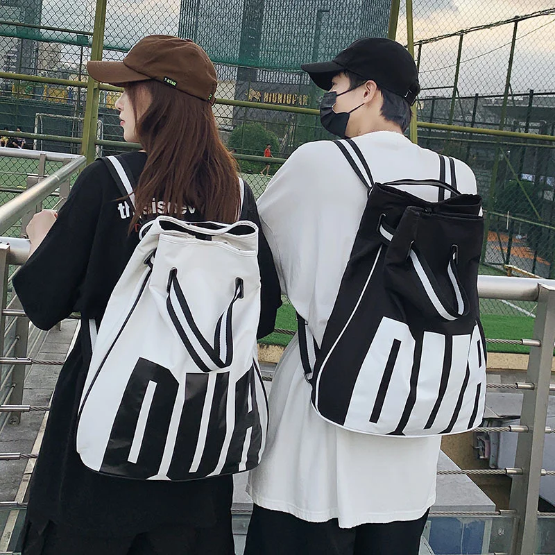 

Backpack for Men Fashion Letter Printing Design Nylon Drawstring Bag Unisex Pacbag Women Shoulder Bags Mochila Feminina Shopper