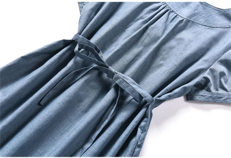 

Summer Loose Pregnant Women Denim Dress Casual Pregnant Women Clothing Pregnancy Clothing Larger Size Korean Version Fashion