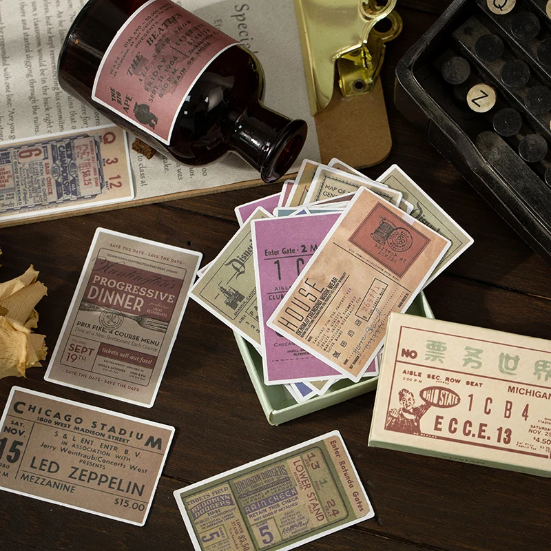 60 шт./упак. старинная серия North Pack ярлык фрейм спичечная коробка DIY дневник