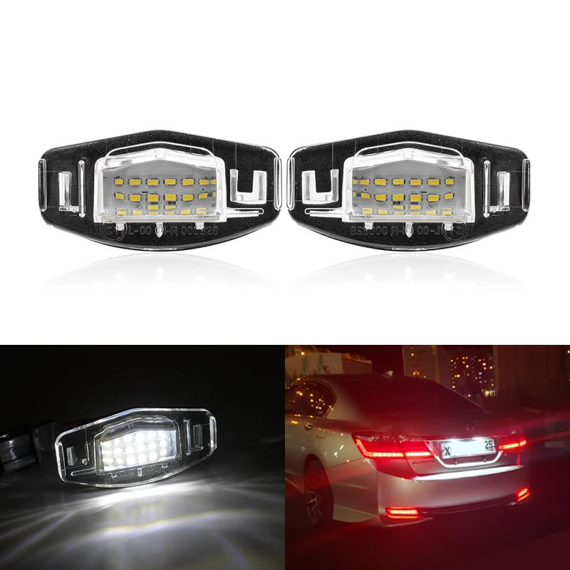 2X Белый для HONDA CIVIC ACCORD Тип R EP3 ACURA MDX TL TSX светодиодный номерной знак|Сигнальная