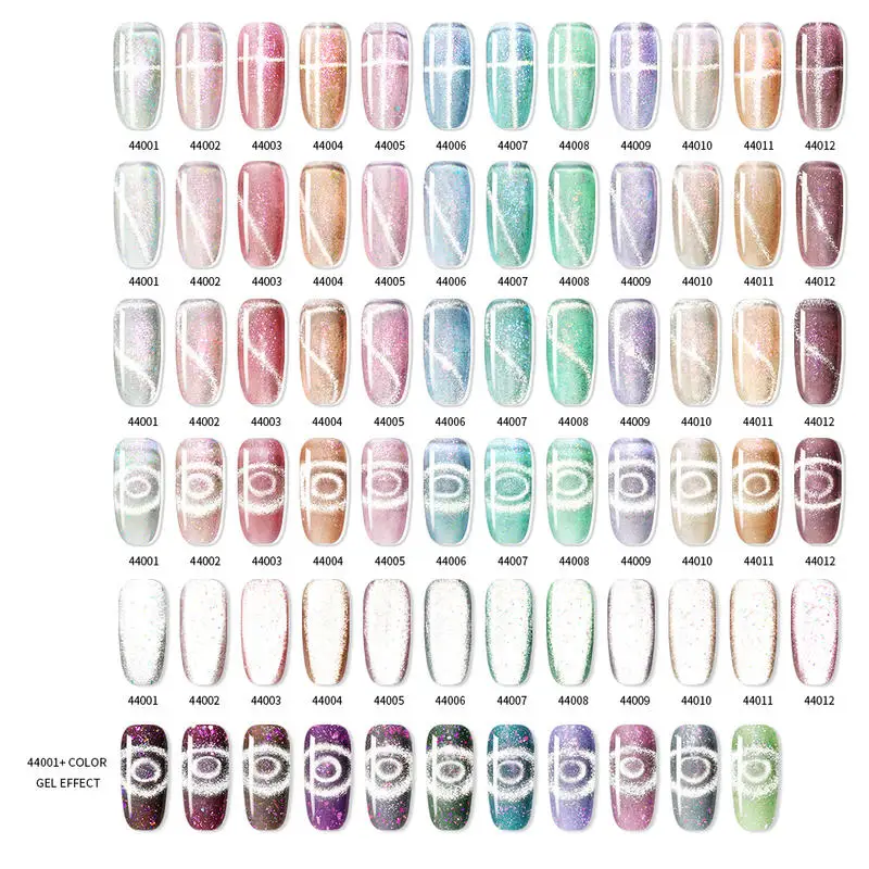 Платиновый Гель лак для ногтей HNM Galaxy кошачий глаз отмачиваемый Праймер УФ