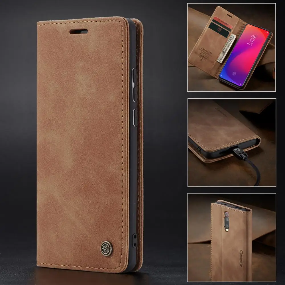 CaseMe для Xiaomi Redmi K20 Pro Новый Ретро Магнитный кошелек кожаный Mi 9T флип чехол карт