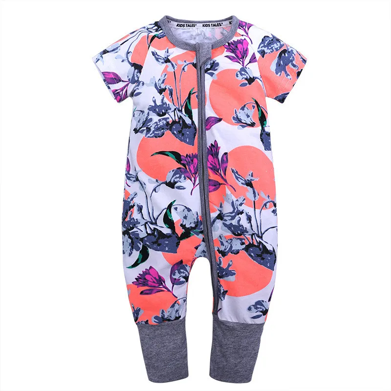 

0-24 months baby Infant jumpsuit pure cotton summer baby rompers newborn out children Short sleeve Cartoon short sleeve clothing
