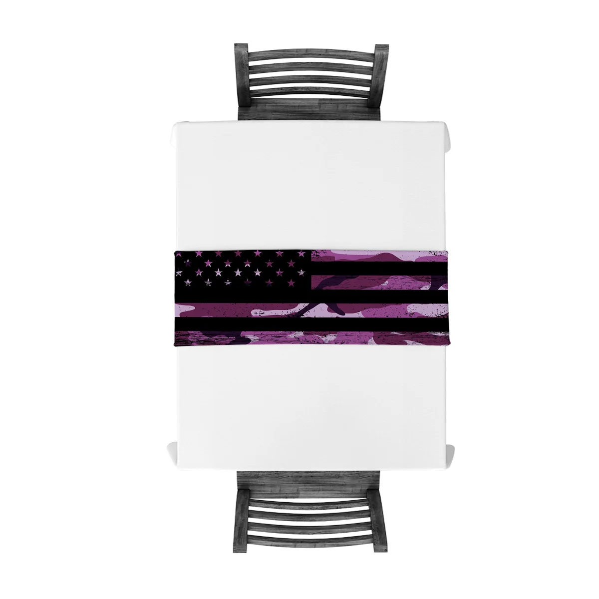 Фиолетовый камуфляж Американский флаг современный Настольный бегун s
