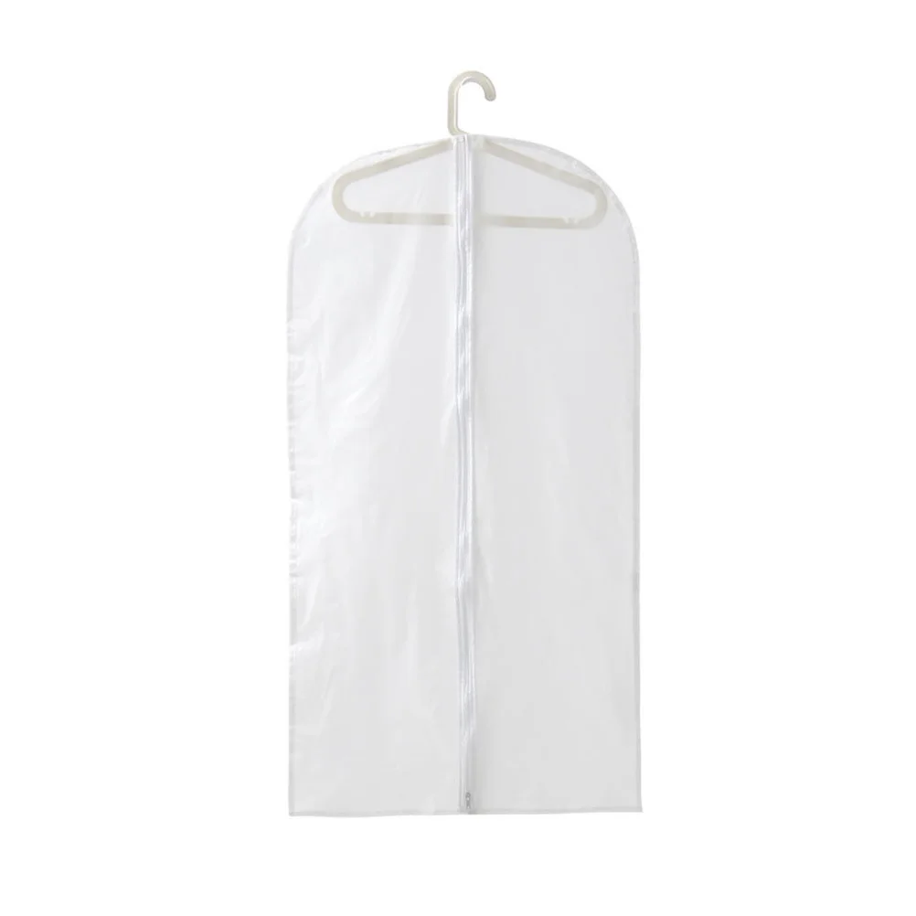 

6pcs Fully-enclosed Clothes Dust Cover with Zipper Transparent Garment Bag Suit Storage Organizer (Extra Large Size 60*120)