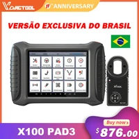 brazil xtool newest car obd2 key programmer x100 pad3 professional obd2 diagnostic tools immobilizer with kc100 ks01