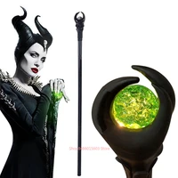 halloween led maleficentes magic wand scepter wizard staff anime evil witch cosplay costume accessories walking stick cane prop