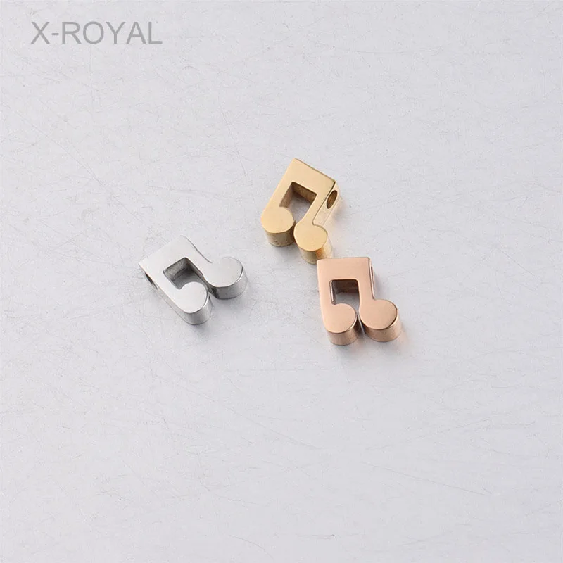X ROYAL 10 шт./партия 8 мм милая музыкальная форма для заметок бусины из нержавеющей