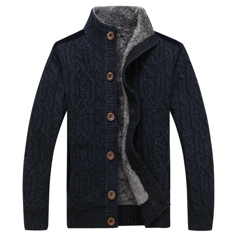 

Jackets Mens Thick Sweaters Winter Autumn Men Sweater Coat Velvet Warm Cardigan Jacket Male Brand Clothing