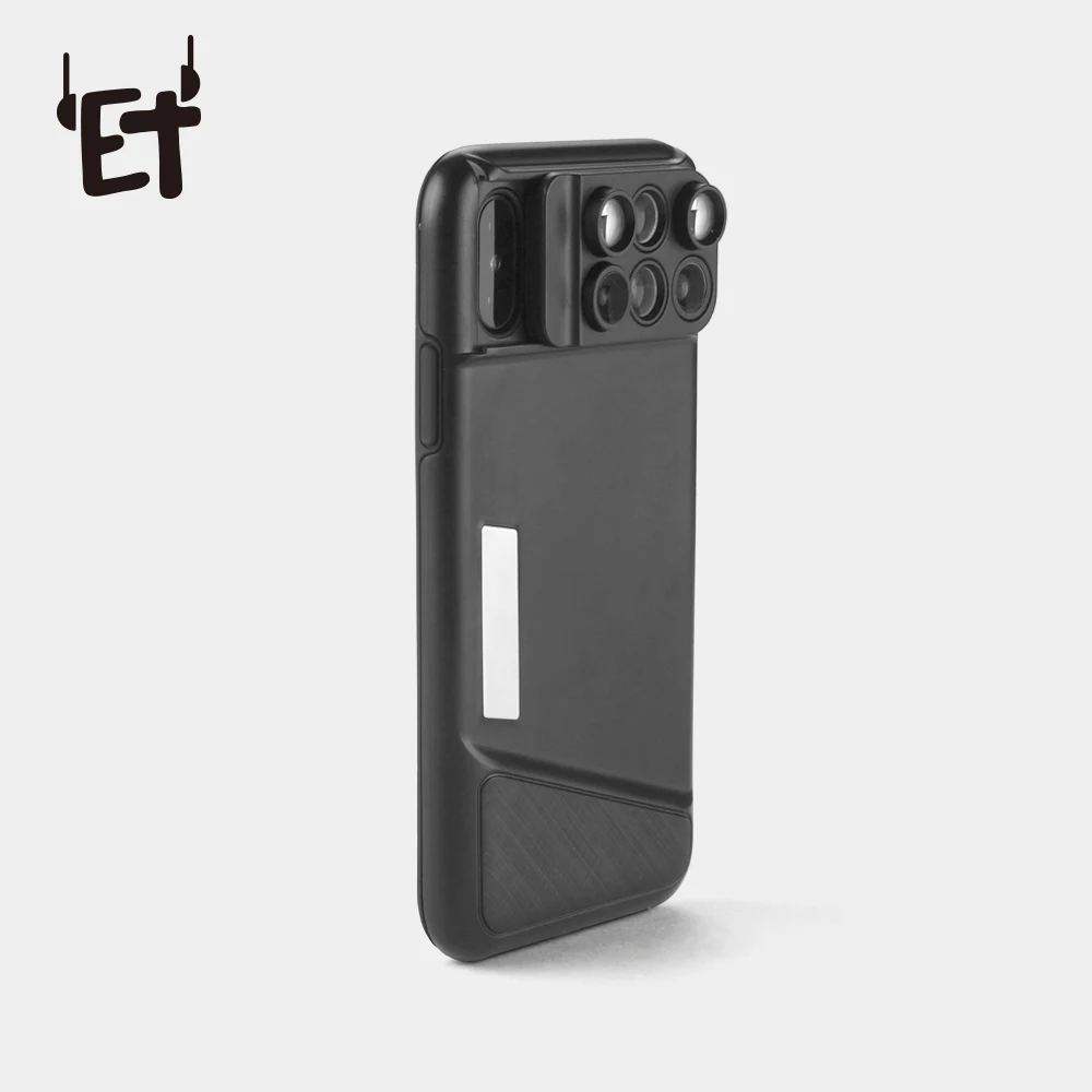 6 в 1 чехол для телефона iPhone X супер HD макрообъектив CPL рыбий глаз телеобъектив