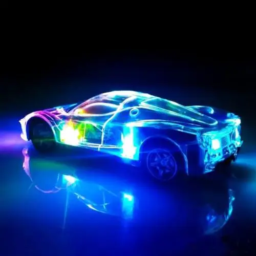 Синий Высокая Скорость дистанционного управления имитационная модель 3D светильник RC электрическая игрушка гоночный автомобиль игрушка для детей на день рождения веселый рождественский подарок - Цвет: Синий