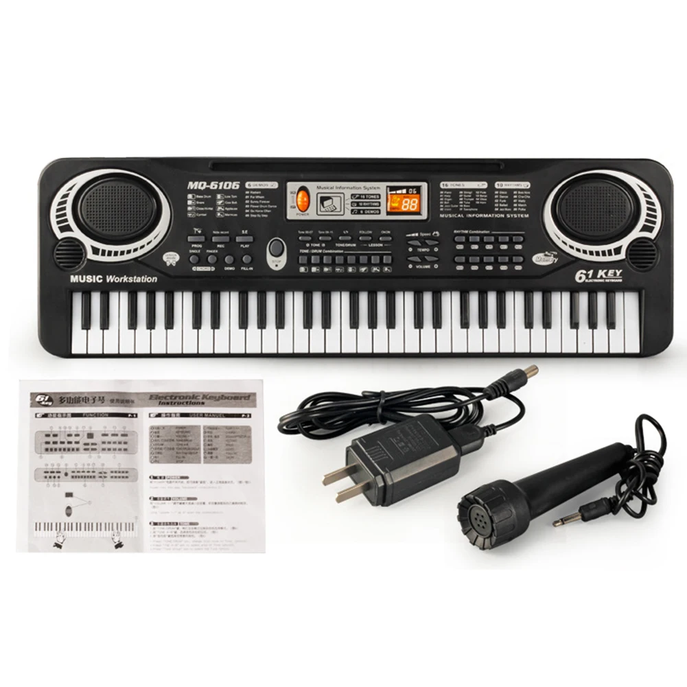 61 Ключ плавный край регулируемое прослушивание встроенный динамик мини-клавиши