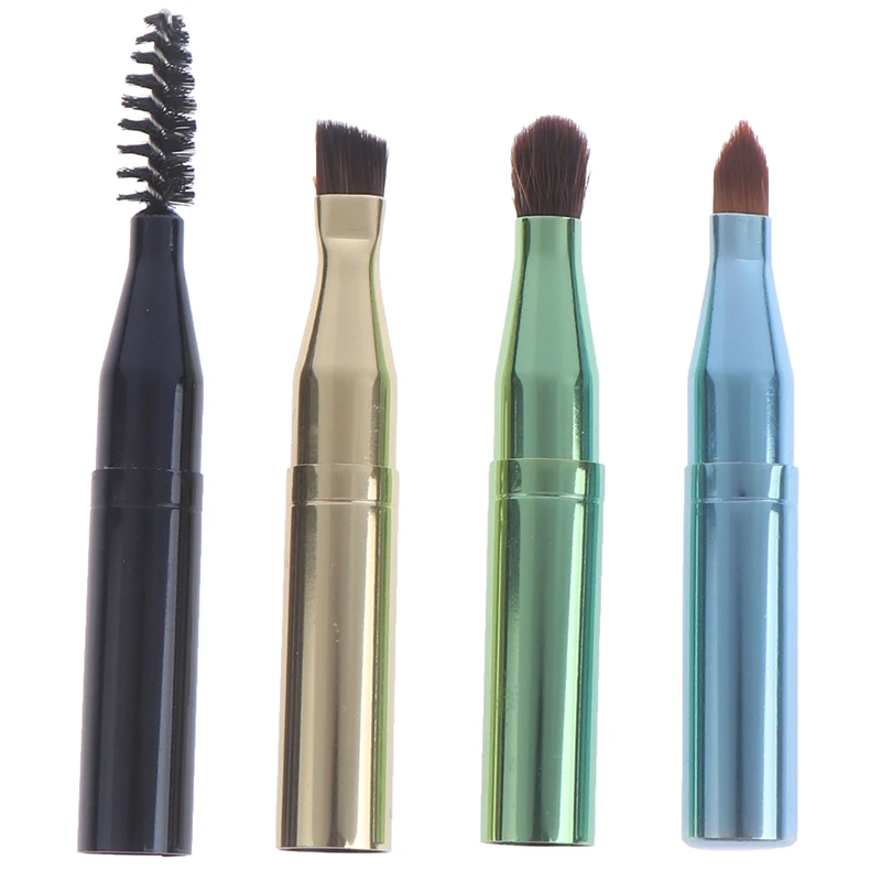 

4 в 1 Пластик глаз кисть для теней Выдвижная кисточка для макияжа Кисти для макияжа Косметика Портативный набор кистей, Прямая поставка