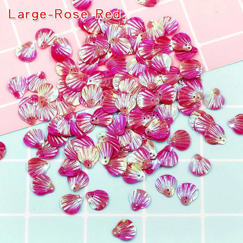 7-Large-Rose Red 10 г красочные оболочки Блестки прозрачные поставки слаймов Декор наполнитель дополнение игрушки DIY Lizun оболочки блеск Подвески клейкие аксессуары - Цвет: 7-Large-Rose Red