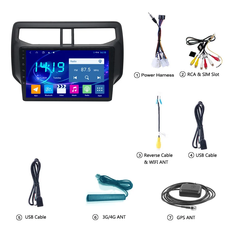 6G + 128G Восьмиядерный Android 10 автомобильный DVD GPS навигатор для Toyota Rush 2018 Авторадио