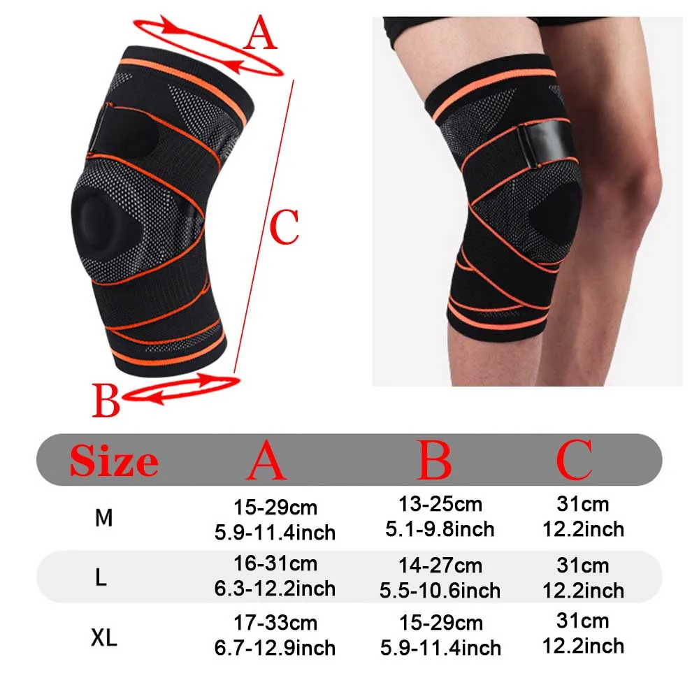 

Tcare 1 Piece Sport Knee Pads Strap Cycling Knee Braces KneePad Joints Support Patella Protection Basketball Volleyball Kneecap