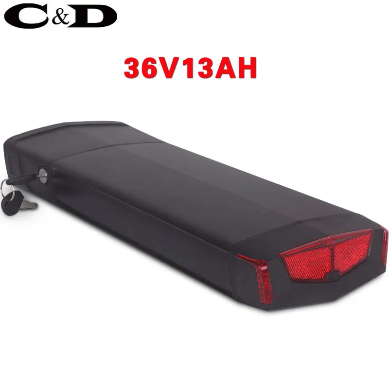 36V 13AH 2A charger Задняя стойка 48 В батарея 36 В батарея для электровелосипеда 52 В батарея для электровелосипеда для велосипеда литий-ионная аккумуляторная батарея для багажника - Цвет: 36V 13AH 2A charger