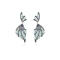 trendy cubic zircon earrings for weddingbow cz dangle earring for womenjewelry accessories gift ce11683