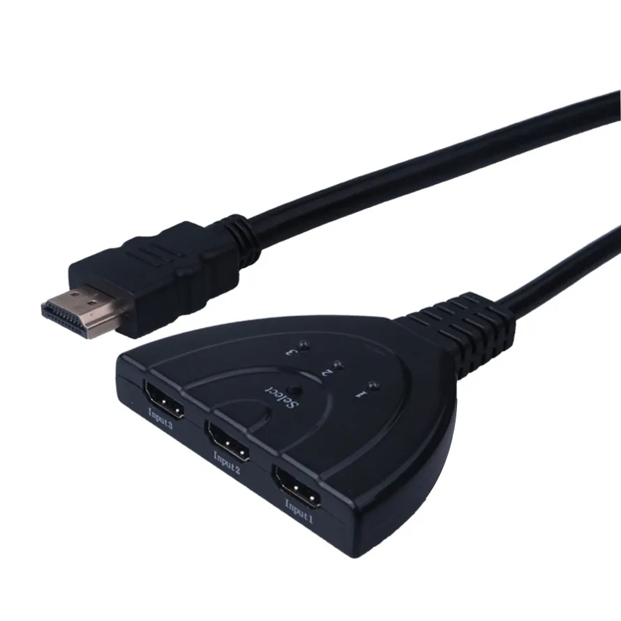 Мини разветвитель HDMI с 3 портами 4K * 2K кабель переключателя 1.4b 1080P для DVD HDTV Xbox PS3 PS4 в