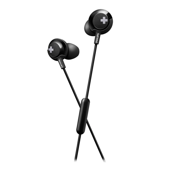 Philips SHE4305 3,5 мм наушники-вкладыши с шумоподавлением стерео бас гарнитура для Xiaomi официальный тест - Цвет: Black