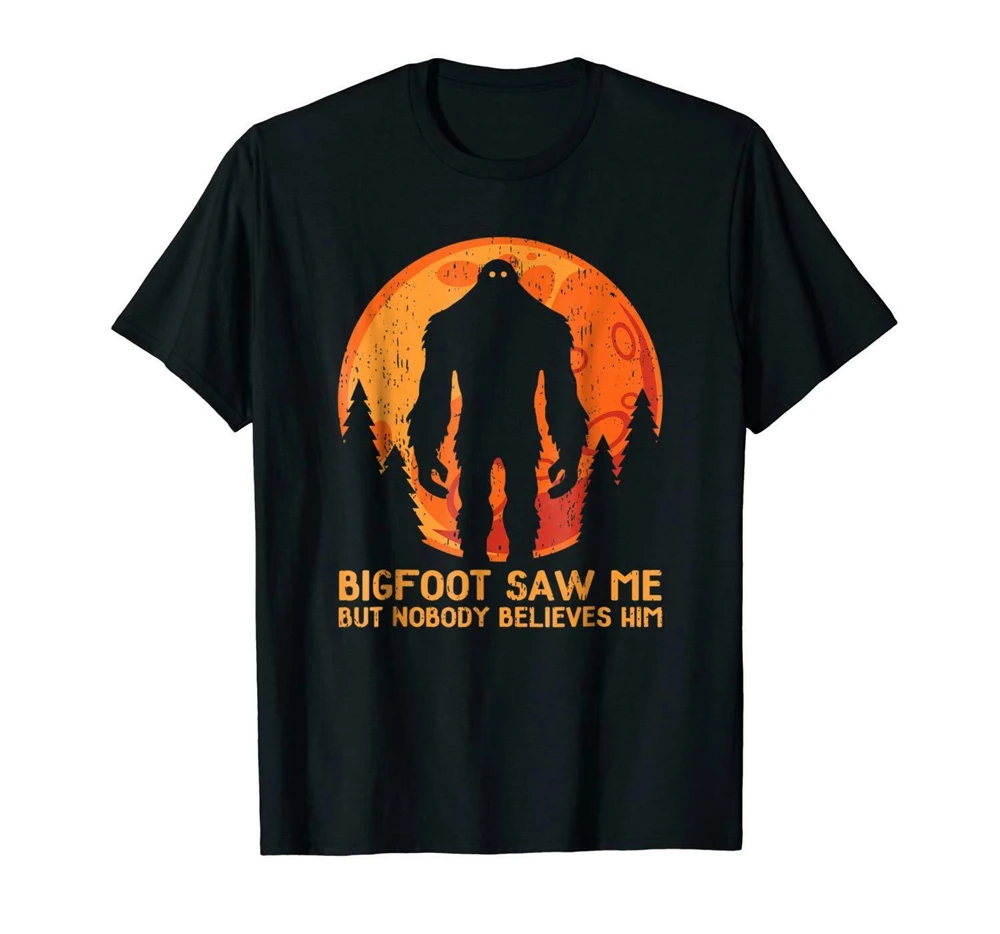 Bigfoot увидел меня но никто не считает что он черная футболка все размеры Футболка с