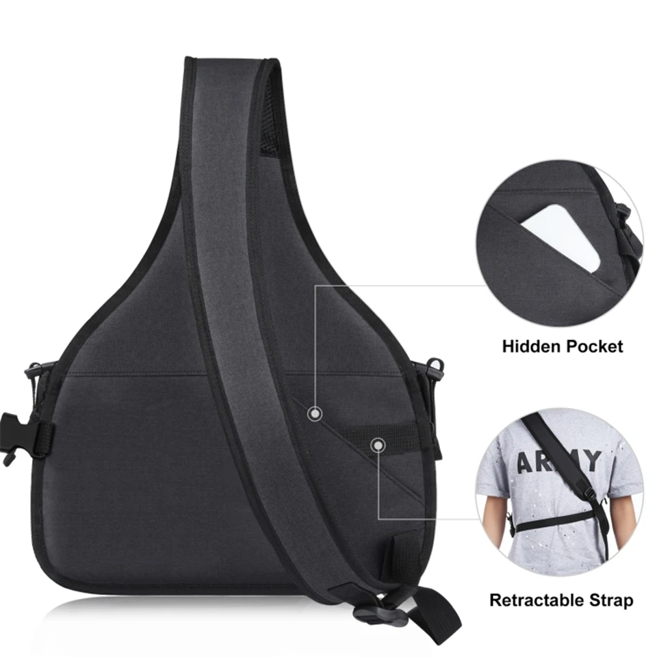 puluz triangle style slr camera bag sling waterproof backpack shoulder messenger bags with removable lens bag black free global shipping