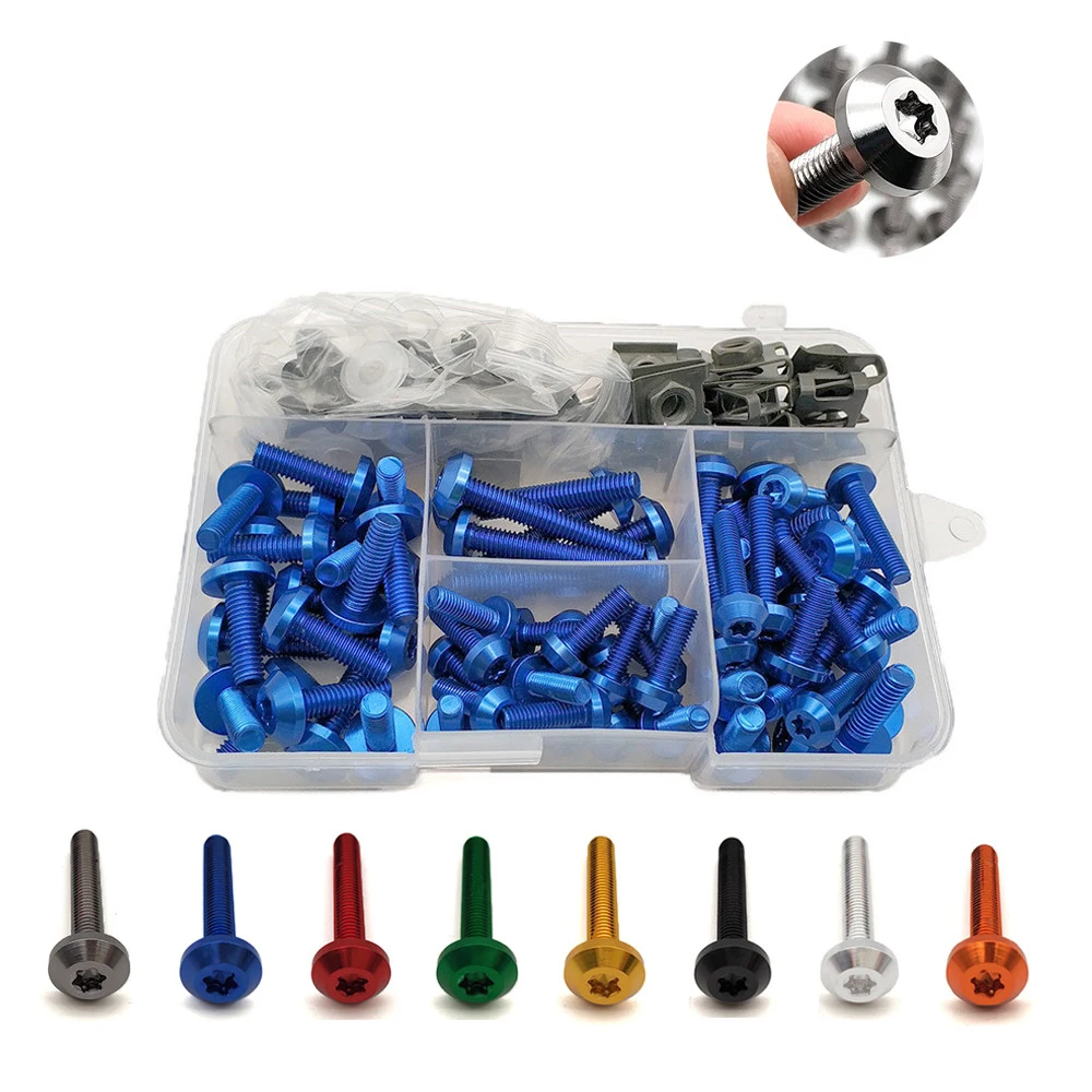 Универсальный Комплект болтов обтекателя для кузова мотоцикла крепежные зажимы