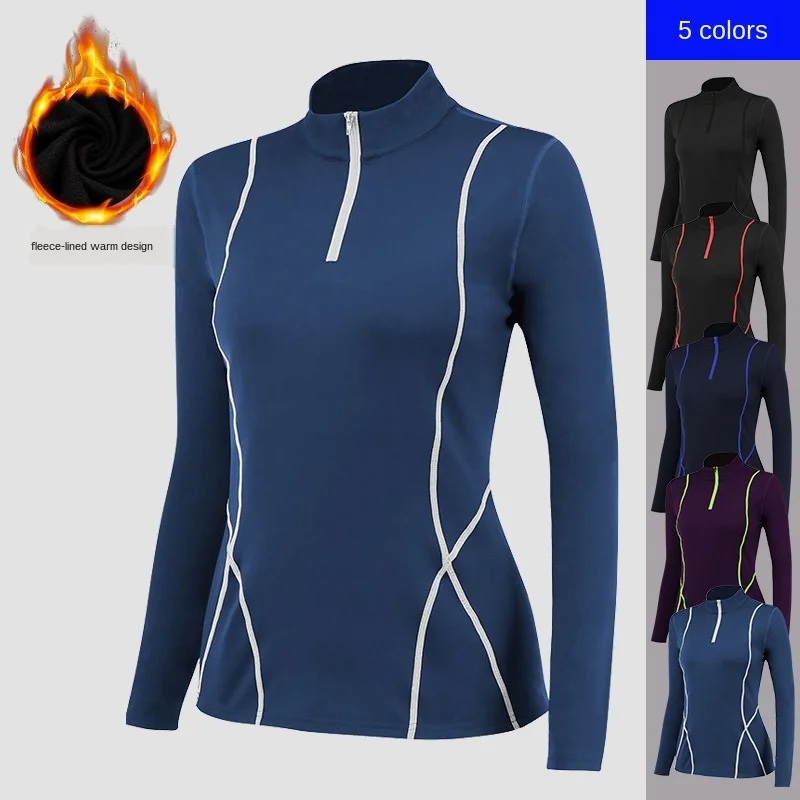 Вельветовая Спортивная одежда для йоги с длинными рукавами тонкая рубашка