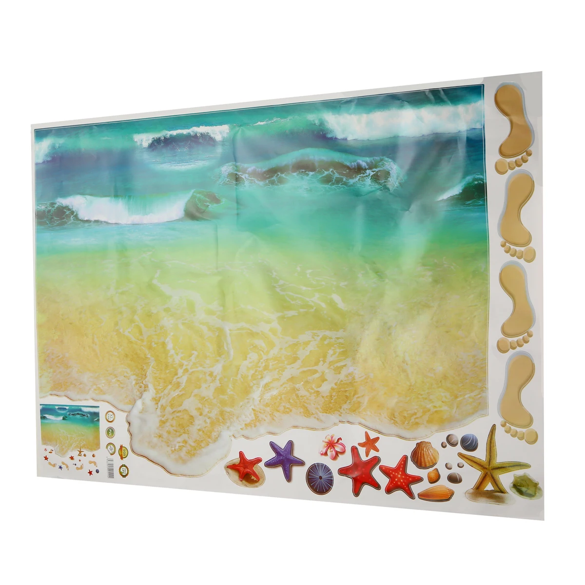 3d-наклейка на стену в виде морской звезды и пляжа виниловая художественная