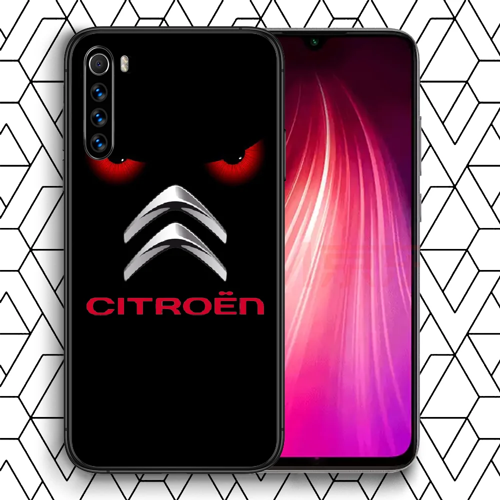 

Citroen Phone Case For Xiaomi Redmi Note 7 8 8T 9 9S 4X 7 7A 9A K30 Pro Ultra black Cell 3D Etui Fashion Bumper Silicone Back