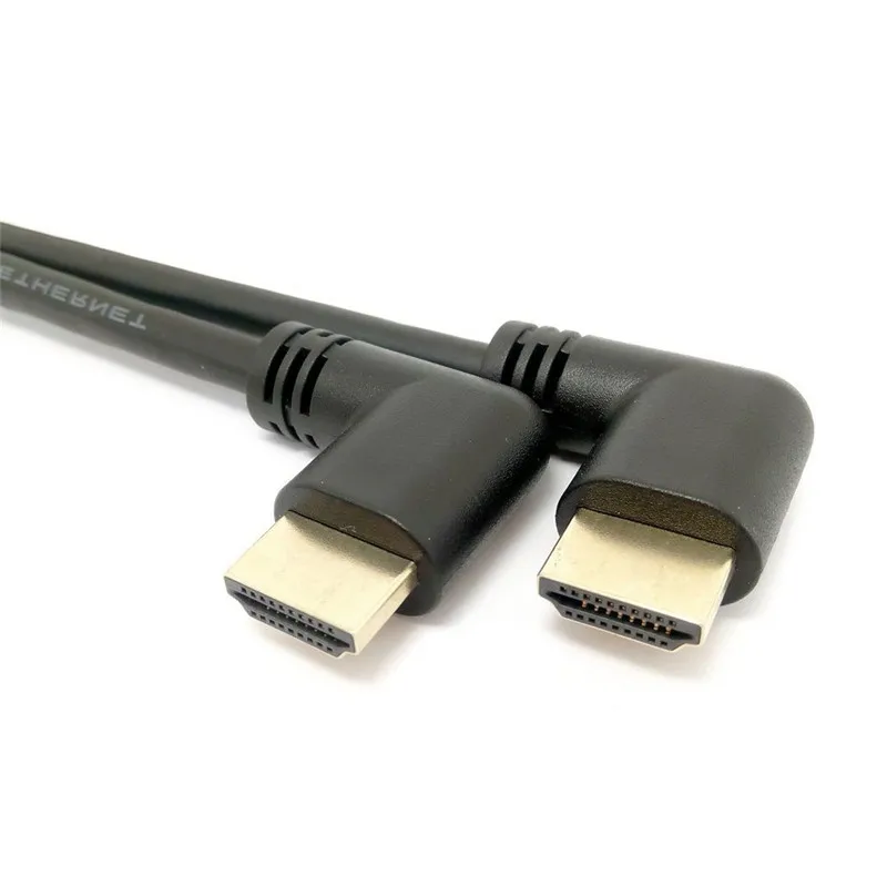 

HDMI Male to Male Cable HDMI 2.0 4K 3D Dual 90 Degree Right Angled HDMI Male to Right Angled HDMI Male HDTV Cable for DVD PS3 PC