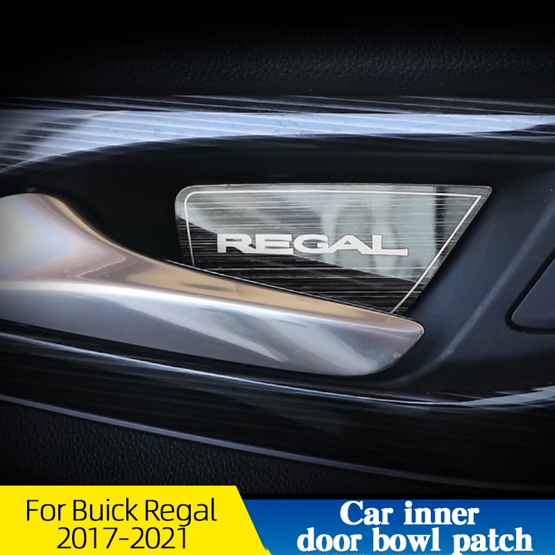 

For Buick Regal 2017-2020 Car Inner Door Bowl Patch Inner Door Bowl Sticker Decorated Patch Handle Protector Cover Accessories