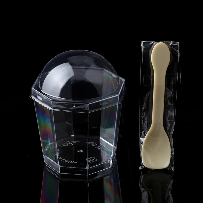 50 шт креативные стильные прозрачные одноразовые чашки для пудинга 180 мл