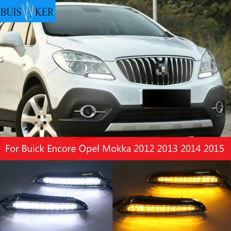 

For Buick Encore Opel Mokka 2012 2013 2014 2015 LED DRL Daytime Running Light Driving Daylight Signal lamp Styling
