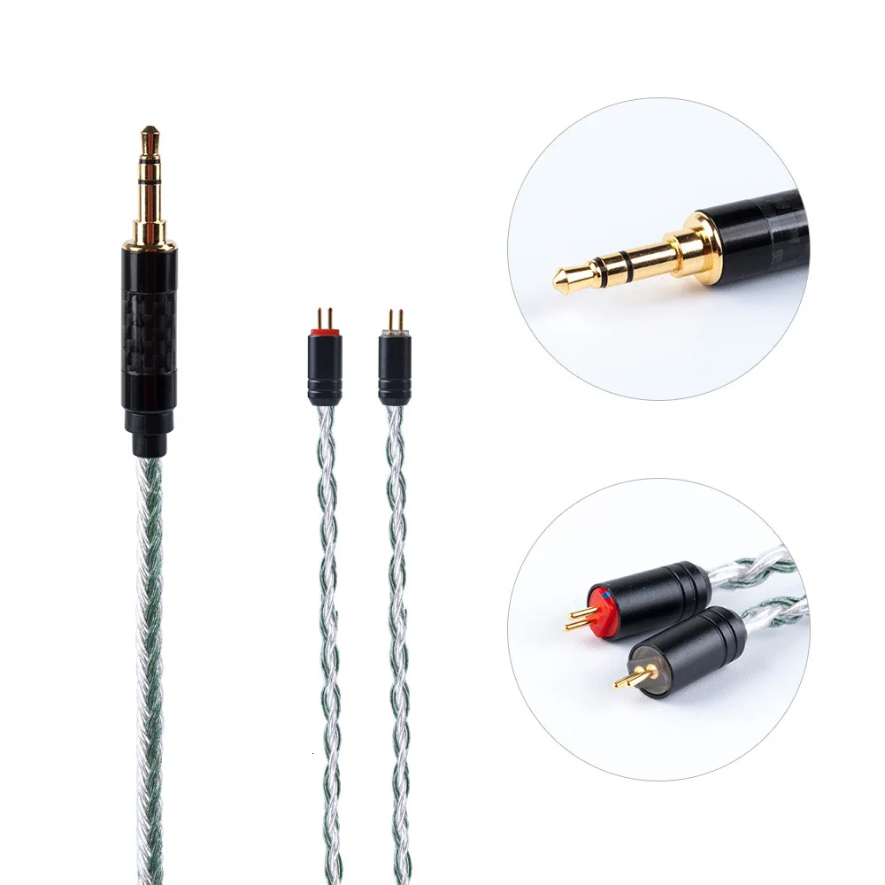 HiFiHear 16 Core посеребренный балансный кабель 2,5/3,5/4,4 мм с MMCX/2pin/QDC разъем для ZS10 Pro AS10 AS16 ZSN C12 BL-03