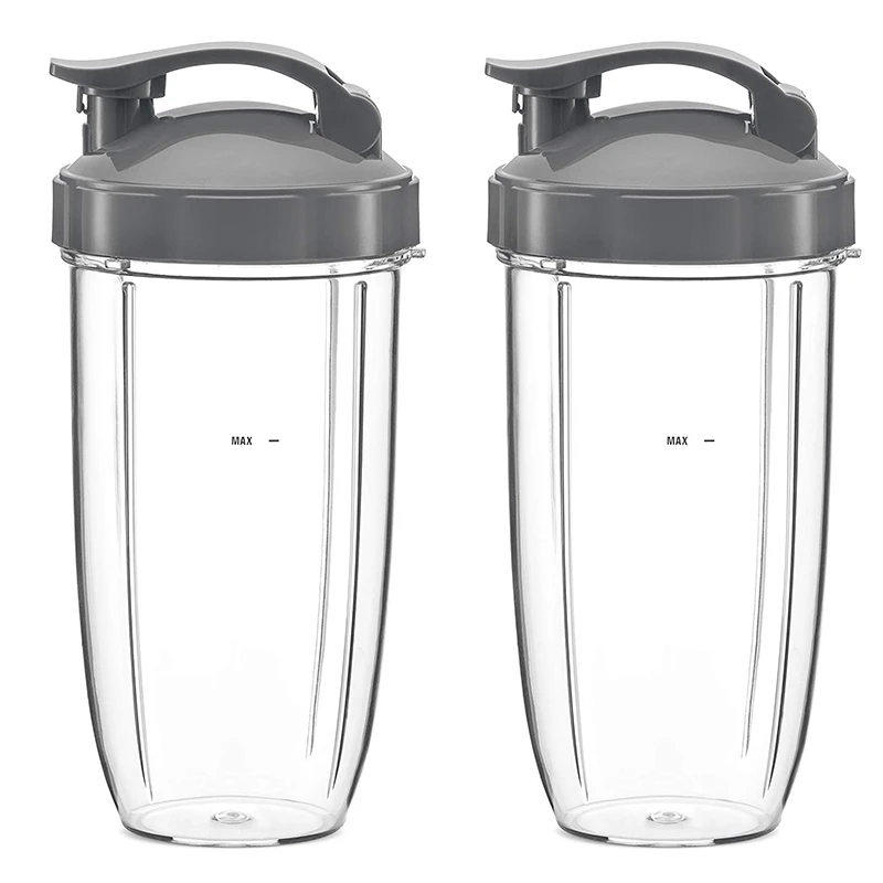 32 унции Сменные чашки с откидной крышкой для NutriBullet 600W и Pro 900W блендер (2