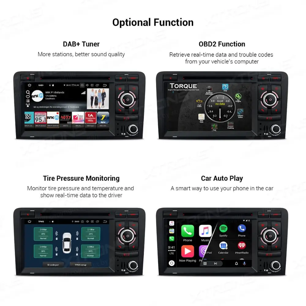 XTRONS Android 10 0 Qualcomm Bluetooth 5 автомобильный стерео DVD мультимедийный плеер для Audi A3 8P S3 RS3