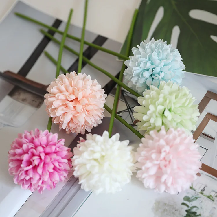 

10pcs Artificial flower dandelion single flower branch for home decoration wedding Party fake flower wall bouquet accessories