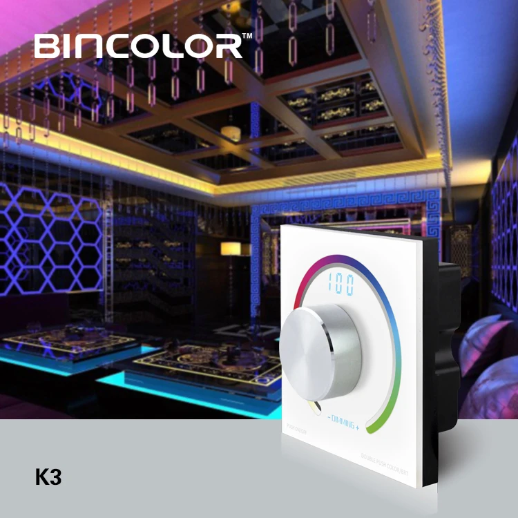 DC12V - 24V роторный RGB контроллер сенсорной панели переключатель ручка RF