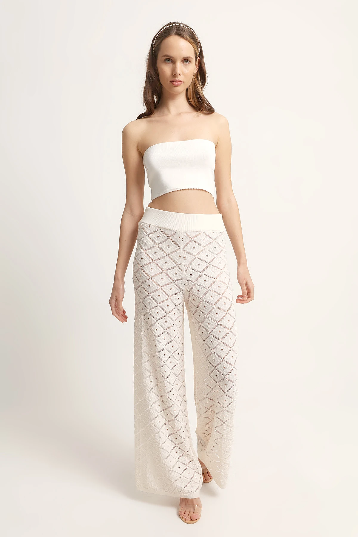 CELLULAR KNITWEAR PANTS