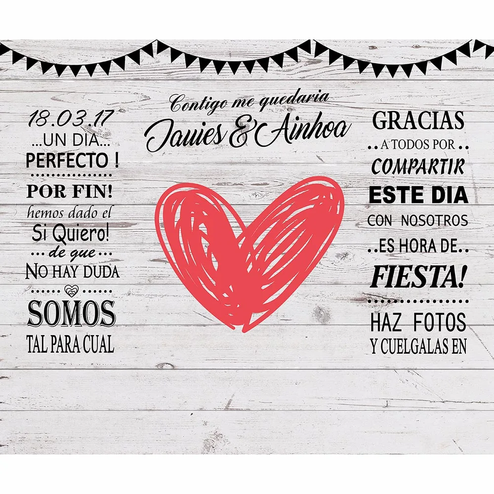 Allenjoy фон для свадебной студийной фотосъемки с изображением сердца белого дерева