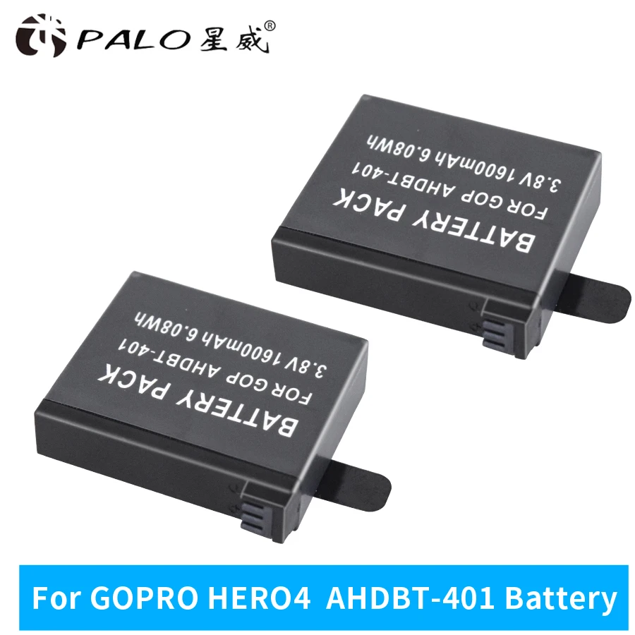 Сменная деталь для Gopro Hero 4 1600 мАч батарея экшн-камеры GoPro HERO4 AHDBT-401 аккумулятор akku |