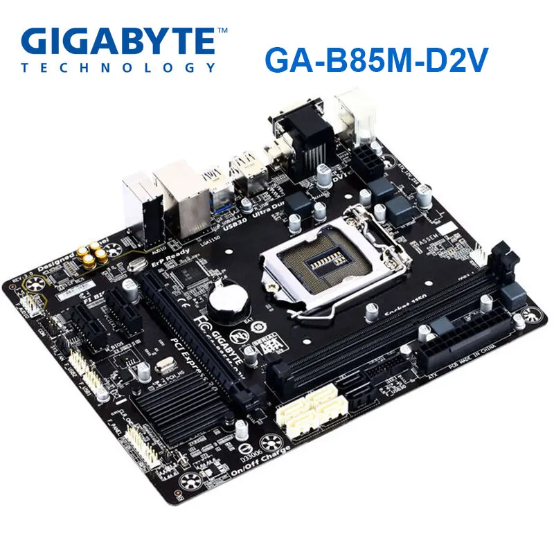 Gigabyte GA B85M D2V Intel Core i5 4460S 100% оригинальная материнская плата LGA 1150 DDR3 16G B85 настольная
