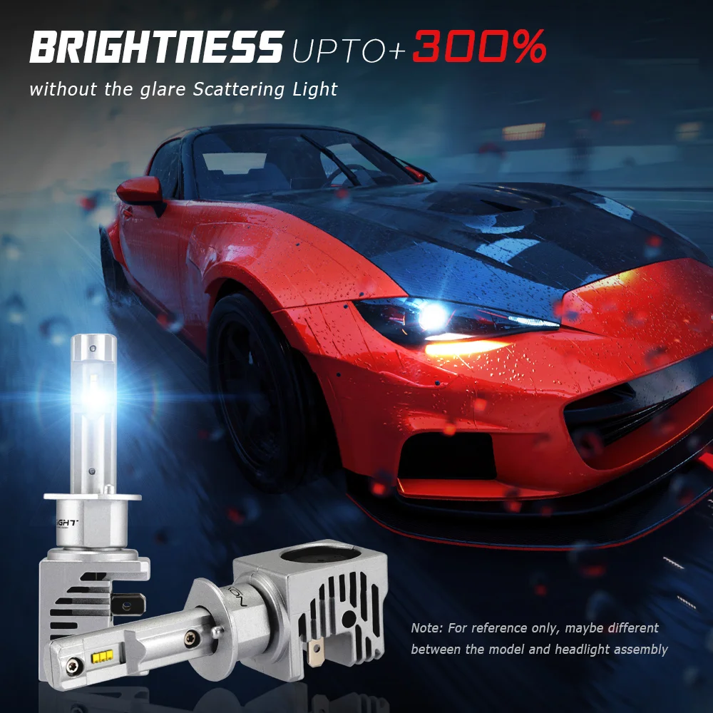 Светодиодная автомобильная лампа NOVSIGHT H7 12 В H11 H4 9005 9006 55 Вт HB3 HB4 H1 H3 Автомобильная