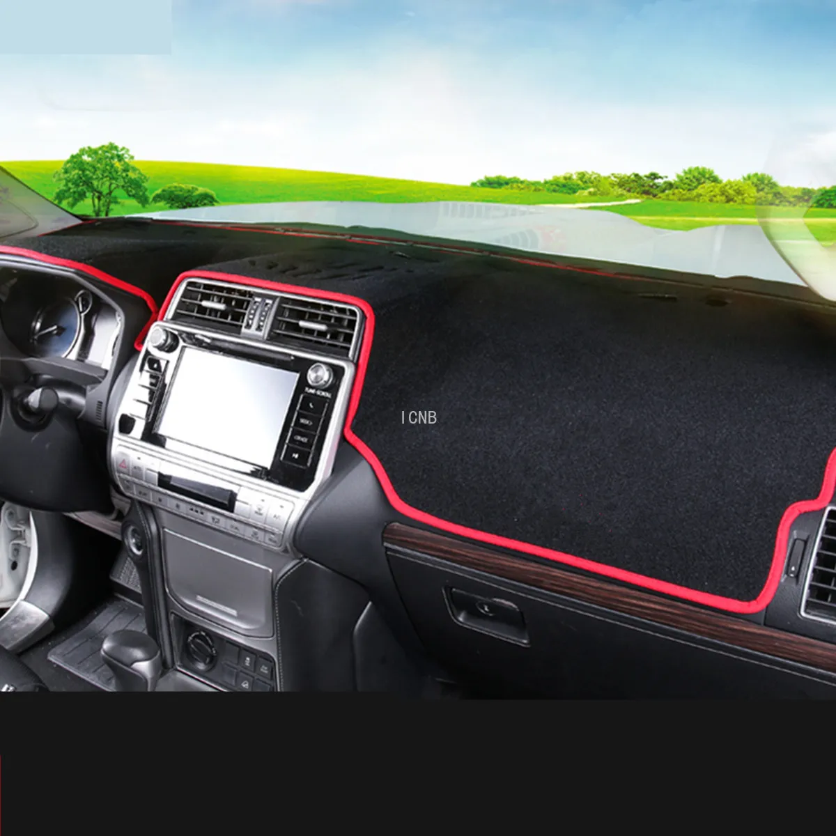 Для Toyota Prado 120 2003 2004 2005 2006 2007 2008 2009 коврик для приборной панели с защитой