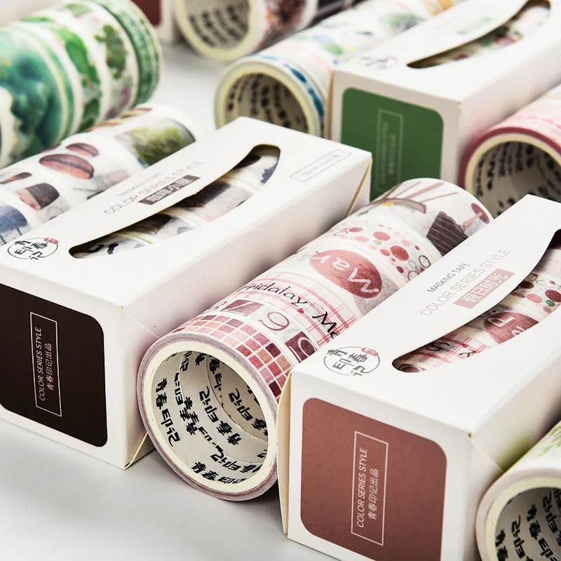 7 шт./кор. красивый цветок васи лента DIY украшения Скрапбукинг планировщик