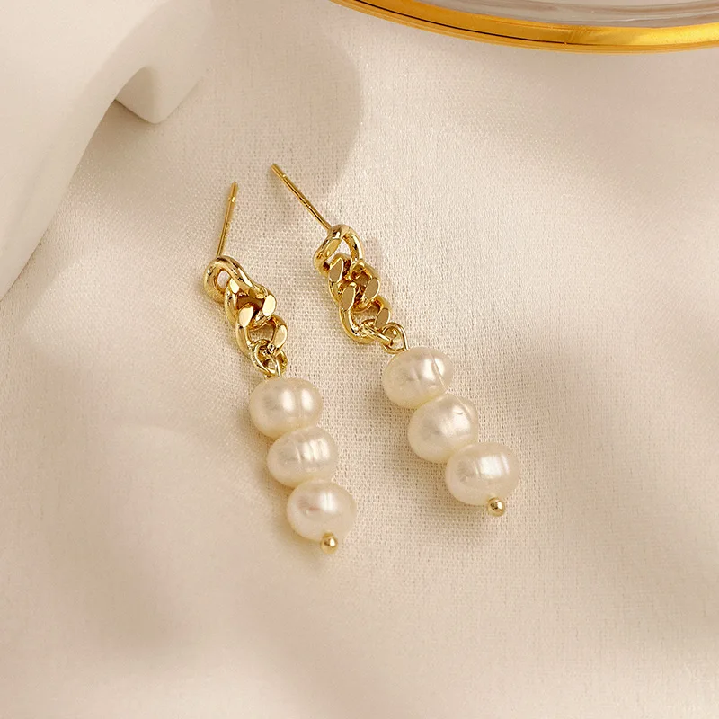 

Trend Simulation Pearl Long Earrings Female Moon Star Flower Rhinestone Wedding Pendant Earrings Fashion Korean Jewelry Earrings