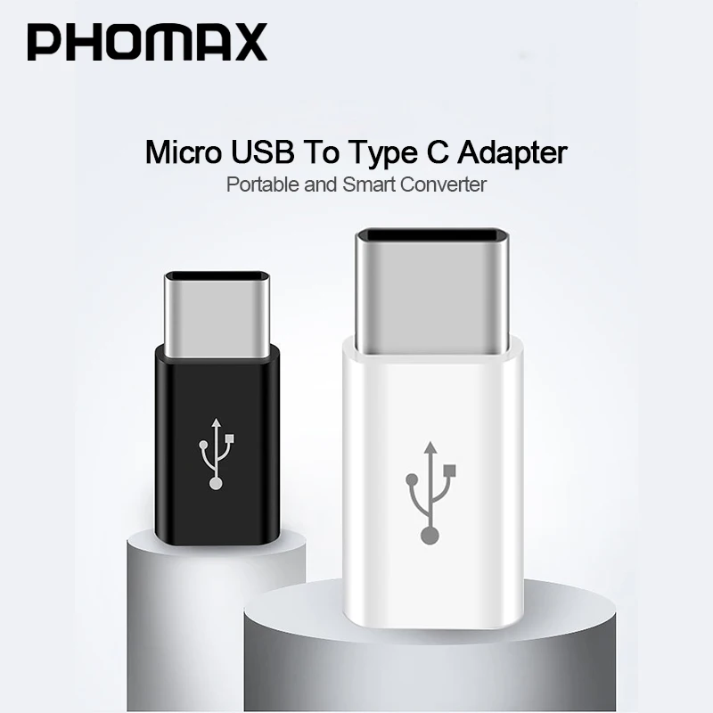 Переходник PHOMAX с Micro USB папа на Type c usb C портативный адаптер для зарядного