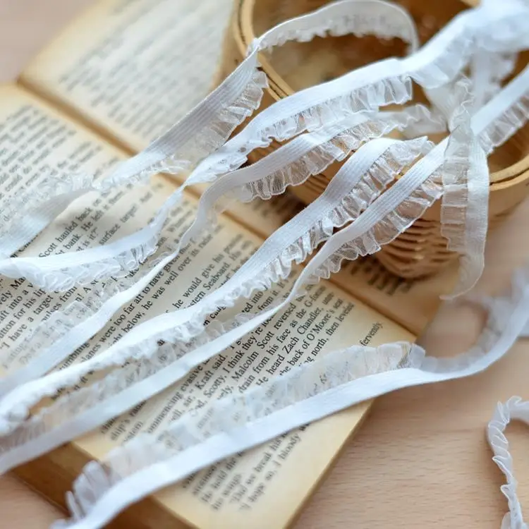 M801 кружевные аксессуары сделай сам эластичное Марлевое кружево с рюшами одежда и