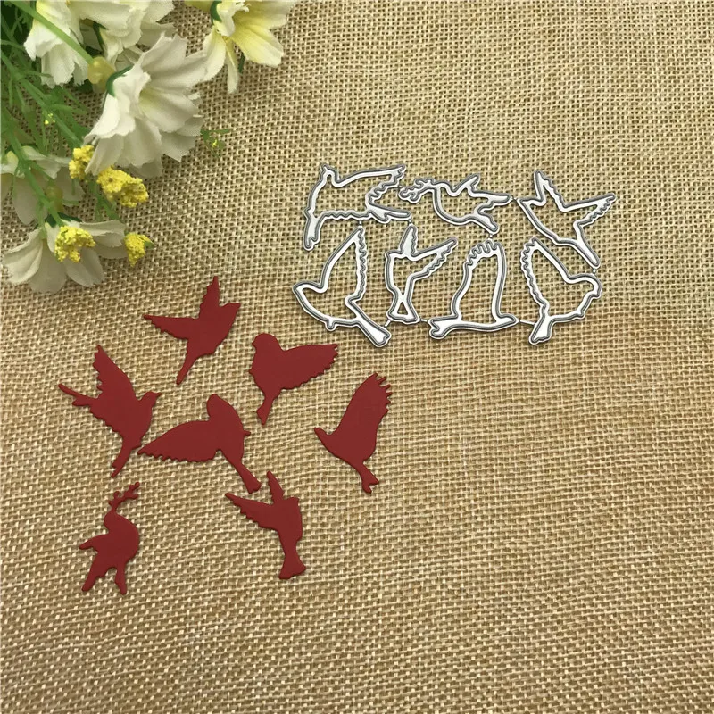 

Birds A flock of Sky Birds Decoration Metal Cutting Dies Craft Stamps die Cut Embossing Card Make Stencil Frame